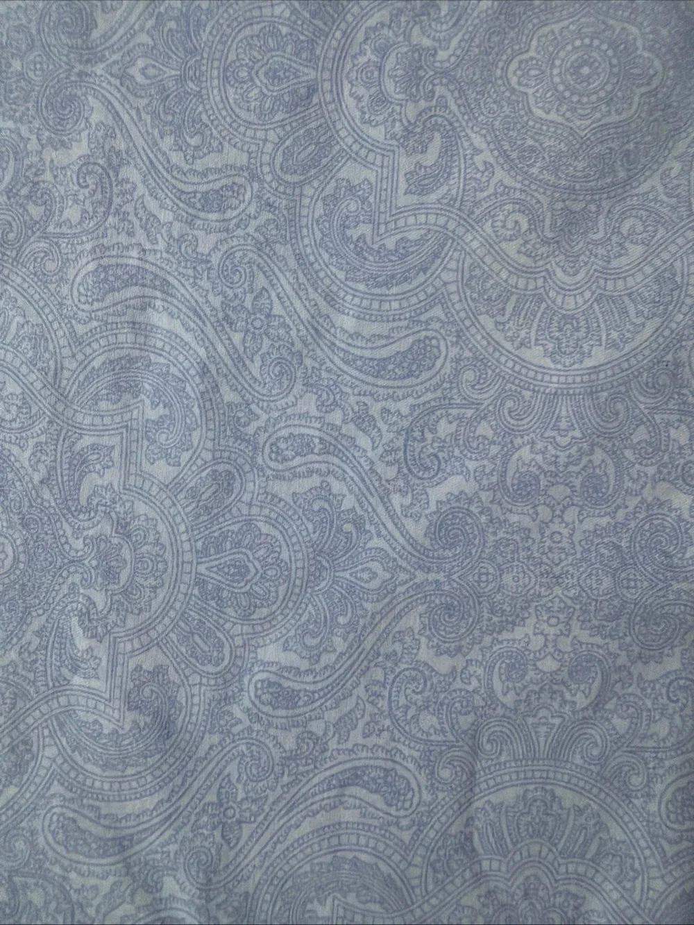Lauren Ralph Lauren Pale Blue Paisley std pillowcase white band 100% Cotton USA